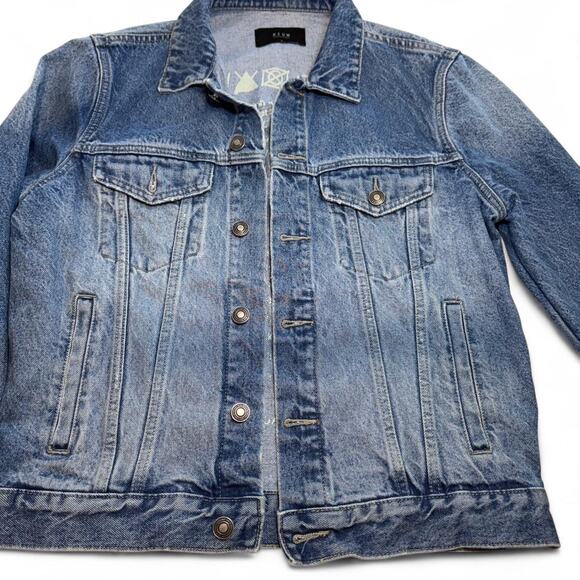 Neuw Denim Jacket Medium Wash Classic Fit Men's M 90s  Streetwear Vibes - Picture 6 of 6